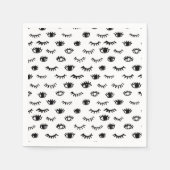 Serviette En Papier Joli Motif Doodle Eyelash (Devant)