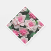 Serviette En Papier Joli motif fleuri rose boho (Coin)