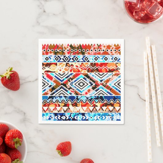 Serviette En Papier Joli motif girly coloré (En situation)
