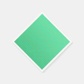 Serviette En Papier Joli motif jaune doré sur vert menthe (Coin)