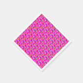 Serviette En Papier Joli motif rose et arc-en-ciel (Coin)