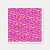 Serviette En Papier Joli motif rose et arc-en-ciel (Devant)