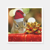 Serviette En Papier Joli Noël Chipmunk (Devant)