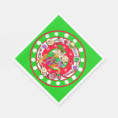 Serviette En Papier Joli Noël des elfes Whimsical (Coin)