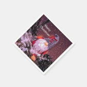 Serviette En Papier Joli Noël Gnome Arbre de Noël (Coin)