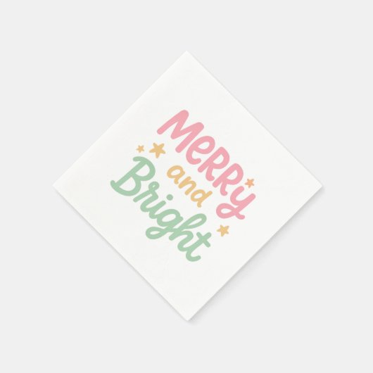 Serviette En Papier Joli Noël moderne coloré (Coin)