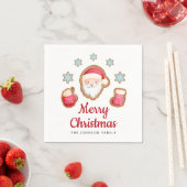 Serviette En Papier Joli Noël Rouge Père Noël (En situation)