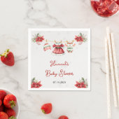 Serviette En Papier Joli Noël Sweet Père Noël bébé Baby shower fille (En situation)
