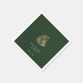 Serviette En Papier Joli nom de mariage feuille napkin (Coin)