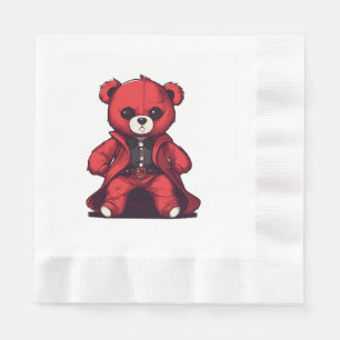 Serviette En Papier Joli ours en peluche rouge garçon
