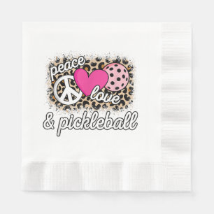 Serviette En Papier Joli Paix Amour Joueur de Pickleball Drôle de Pick
