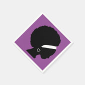 Serviette En Papier Joli poil pourpre Afro (Coin)