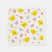 Serviette En Papier Joli Poulets motifs de Pâques Oeufs Couleur person (Devant)