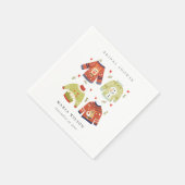 Serviette En Papier Joli pull moche à feuilles de cœur pour enterremen (Coin)