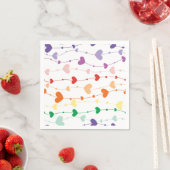 Serviette En Papier Joli Rainbow Hearts Enfants Motifs (En situation)
