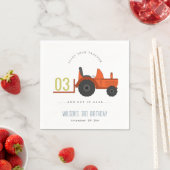 Serviette En Papier Joli Red Rust Farm Tractor Enfants N'importe quel  (En situation)