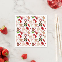 Joli Renne de Noël Rouge Festif