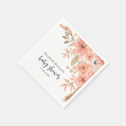 Serviette En Papier Joli ressort d'aquarelle (Coin)