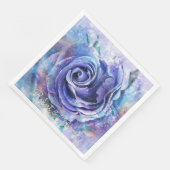 Serviette En Papier Joli Rose aquarelle (Coin)