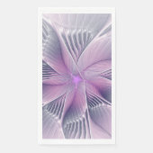 Serviette En Papier Joli rose Fleur Moderne Abstrait Fractal Art (Devant)