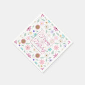 Serviette En Papier Joli rose Fleurs Super Design rétro (Coin)