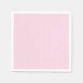 Serviette En Papier Joli rose pâle blanc pois minuscule papier mignon (Devant)