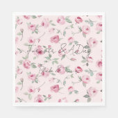Serviette En Papier Joli rose Roses Mariage Floral (Devant)