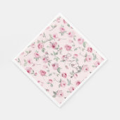Serviette En Papier Joli rose Roses Mariage Floral (Coin)