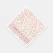 Serviette En Papier Joli rose Vagues Matisse Mariage d'art (Coin)