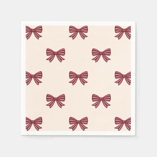 Serviette En Papier Joli Rouge Rose Vaches Motif Oreiller de Noël