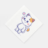 Serviette En Papier Joli sourire de chat (Coin)