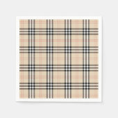 Serviette En Papier Joli Tartan Plaid Beige (Devant)