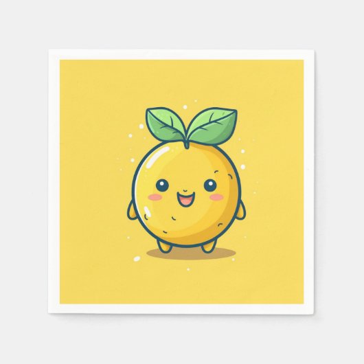 Serviette En Papier Joli thème citron (Devant)