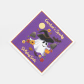 Serviette En Papier Joli tour de fantôme sorcière ou traiter cimetière (Coin)