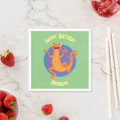 Serviette En Papier Joli triton orangé joyeux (En situation)