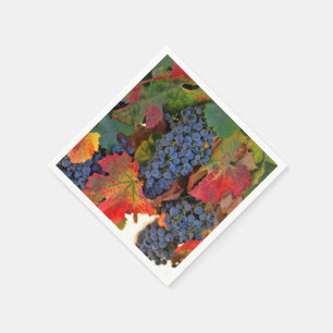 Serviette En Papier Joli Vigne d'automne Coloré Vignoble Cocktail