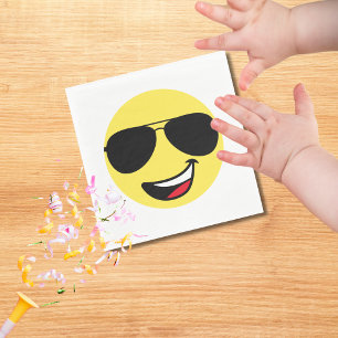 Serviette En Papier Joli Visage et lunettes d'aviateur, Amusant