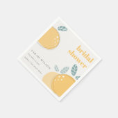 Serviette En Papier Jolie Abstract Lemon Fruitée Élégante Mariage (Coin)