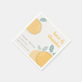 Serviette En Papier Jolie Abstraite Fruité citron Gras Mariages Merci (Coin)