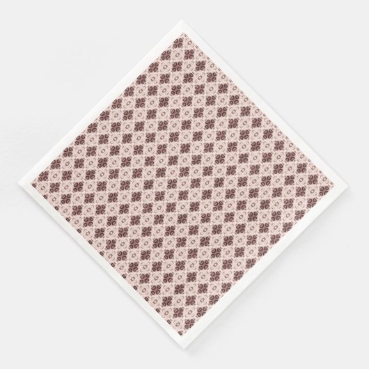 Serviette En Papier jolie affiche violette et rose motif (Coin)