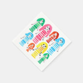 Serviette En Papier Jolie aquarelle filles art moderne funky (Coin)