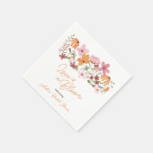 Serviette En Papier Jolie baby shower bohème champêtre petite fleur sa (Coin)