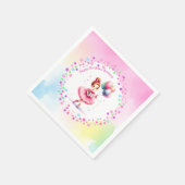 Serviette En Papier Jolie Ballerina rose Fête d'Anniversaire (Coin)