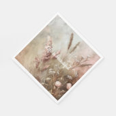 Serviette En Papier Jolie beige floral boho chic (Coin)