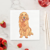 Serviette En Papier Jolie chiot Golden Retriever Chien Party (En situation)