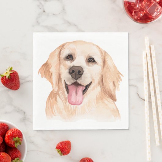 Serviette En Papier Jolie chiot Golden Retriever Chien Party (En situation)