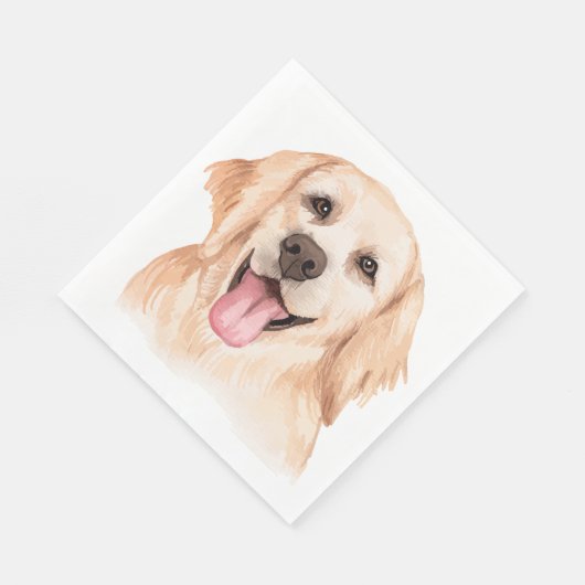 Serviette En Papier Jolie chiot Golden Retriever Chien Party (Coin)