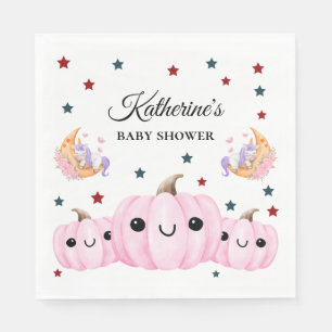 Serviette En Papier Jolie Citrouille En Route Baby Shower Halloween