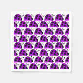 Serviette En Papier Jolie coccinelle violette  (Devant)