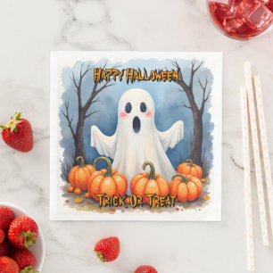 Serviette En Papier Jolie collection effrayante d'Halloween moderne